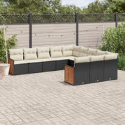 Lounge tuinset met waterdichte zak en zwart materiaal van gepoedercoat staal - Tuinsets
