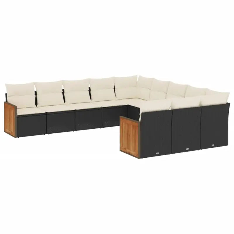 Lounge tuinset met waterdichte zak en zwart materiaal van gepoedercoat staal - Tuinsets