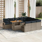 Lounge Tuinset met Waterdichte Zak in Grijs Materiaal en Gepoedercoat Staal - Grijs - Tuinsets