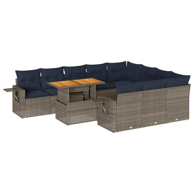 Lounge Tuinset met Waterdichte Zak in Grijs Materiaal en Gepoedercoat Staal - Grijs - Tuinsets