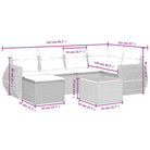 Lounge Tuinset met zwart materiaal en gepoedercoat staal afmetingen - Tuinsets