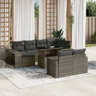 Lounge Tuinset met zwart materiaal en gepoedercoat staal afmetingen - Grijs / Glas - Tuinsets