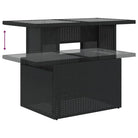 Lounge Tuinset met zwart materiaal en gepoedercoat staal afmetingen - Tuinsets