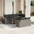 Lounge Tuinset met zwart materiaal en gepoedercoat staal afmetingen - Lichtgrijs / Glas - Tuinsets