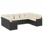 Lounge Tuinset met zwart materiaal en gepoedercoat staal afmetingen - Tuinsets