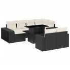 Lounge Tuinset met zwart materiaal en gepoedercoat staal afmetingen - Tuinsets