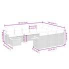 Lounge tuinset met zwart materiaal en gepoedercoat staal - Tuinsets