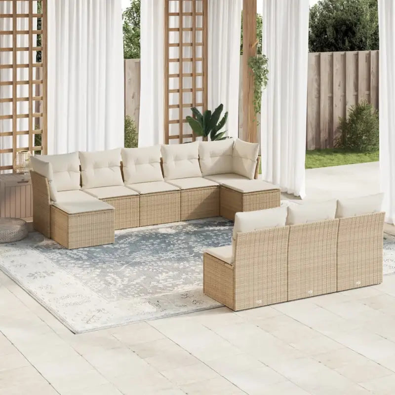Lounge tuinset met zwart materiaal en waterdichte tas van gepoedercoat staal - beige en crèmekleurig / Zonder tafel