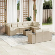 Lounge tuinset van beige materiaal en gepoedercoat staal afmetingen - Tuinsets