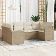 Lounge Tuinset van beige materiaal en gepoedercoat staal afmetingen - Tuinsets