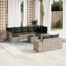 Lounge tuinset van beige materiaal en gepoedercoat staal afmetingen - Lichtgrijs / Zonder tafel - Tuinsets