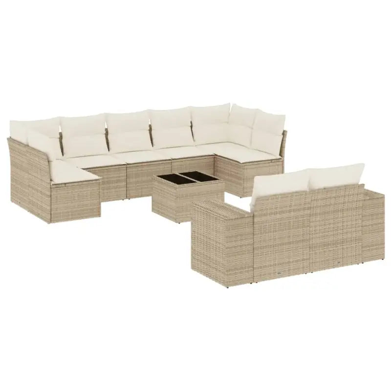 Lounge tuinset van beige materiaal en gepoedercoat staal afmetingen - Tuinsets