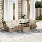 Lounge Tuinset van Beige Materiaal en Gepoedercoat Staal - beige en crèmekleurig / zonder opbergruimte - Tuinsets