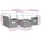 Lounge Tuinset van beige materiaal en gepoedercoat staal met perfecte afmetingen - Tuinsets