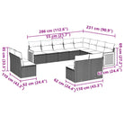 Lounge tuinset van beige materiaal en gepoedercoat staal - Tuinsets