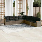 Lounge tuinset van beige materiaal en gepoedercoat staal voor buiten - Grijs / Zonder tafel - Tuinsets