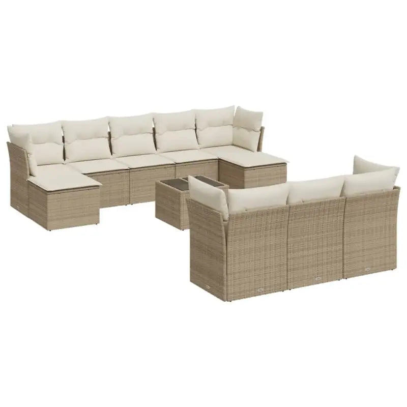Lounge Tuinset van beige materiaal met gepoedercoat staal afmetingen - Tuinsets
