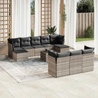 Lounge Tuinset van beige materiaal met gepoedercoat staal afmetingen - Lichtgrijs / Met tafel - Tuinsets