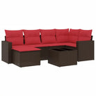Lounge Tuinset van bruin materiaal met gepoedercoat staal afmetingen - Tuinsets