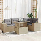 Lounge Tuinset van gegalvaniseerd staal en beige materiaal voor buiten - Beige en grijs / met opbergruimte - Tuinsets