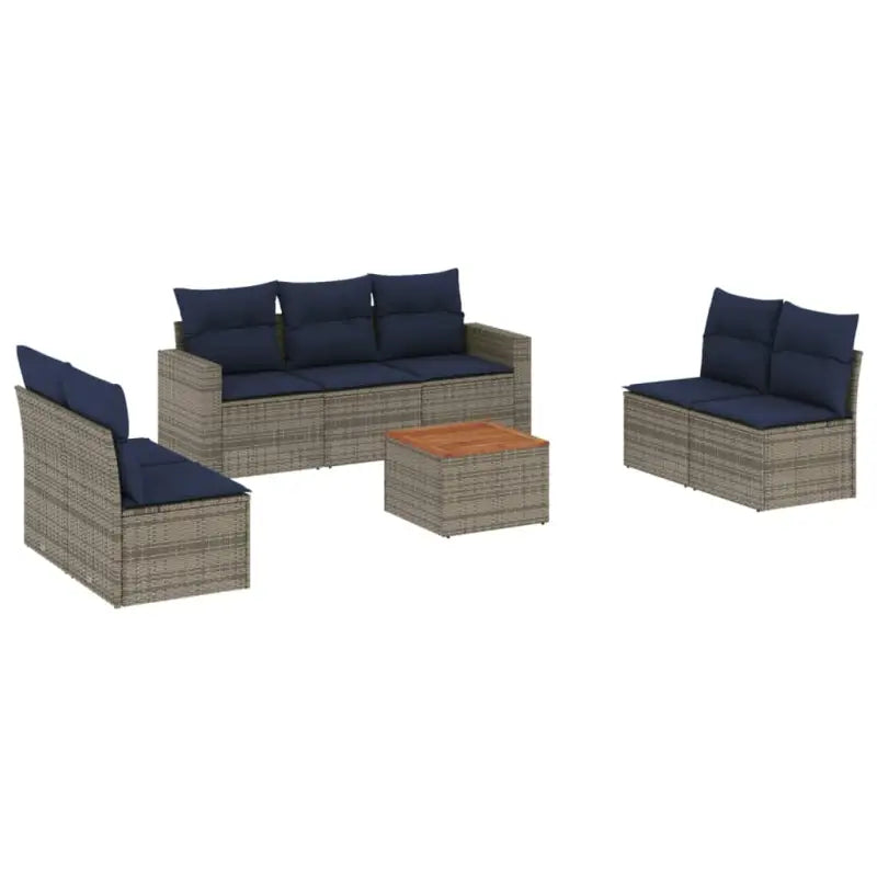 Lounge Tuinset van gepoedercoat staal en poly rattan voor terras - Tuinsets