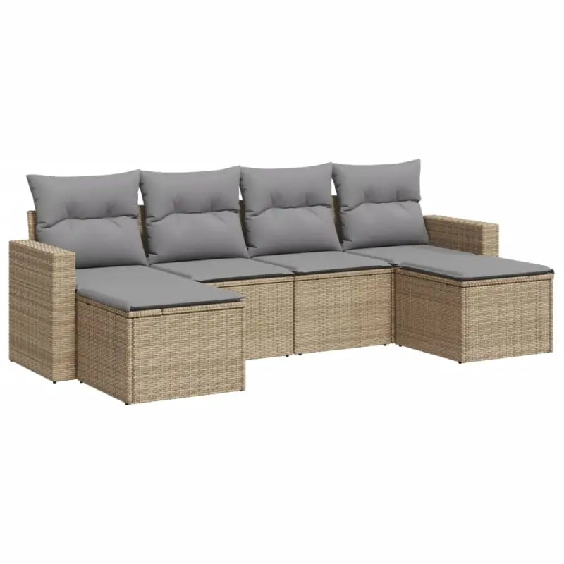 Lounge tuinset van gepoedercoat staal in beige materiaal met afmetingen - Tuinsets