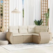 Lounge Tuinset van Gepoedercoat Staal in Beige Materiaal - Tuinsets