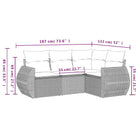Lounge Tuinset van Gepoedercoat Staal in Beige Materiaal - Tuinsets
