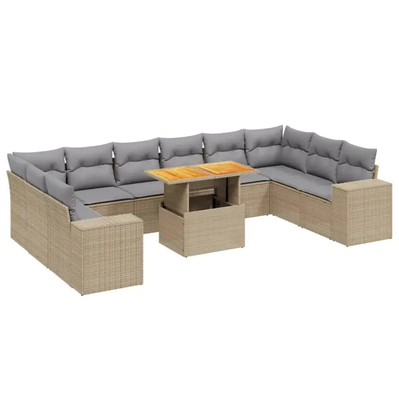 Lounge Tuinset van gepoedercoat staal in beige materiaal voor buiten - Tuinsets