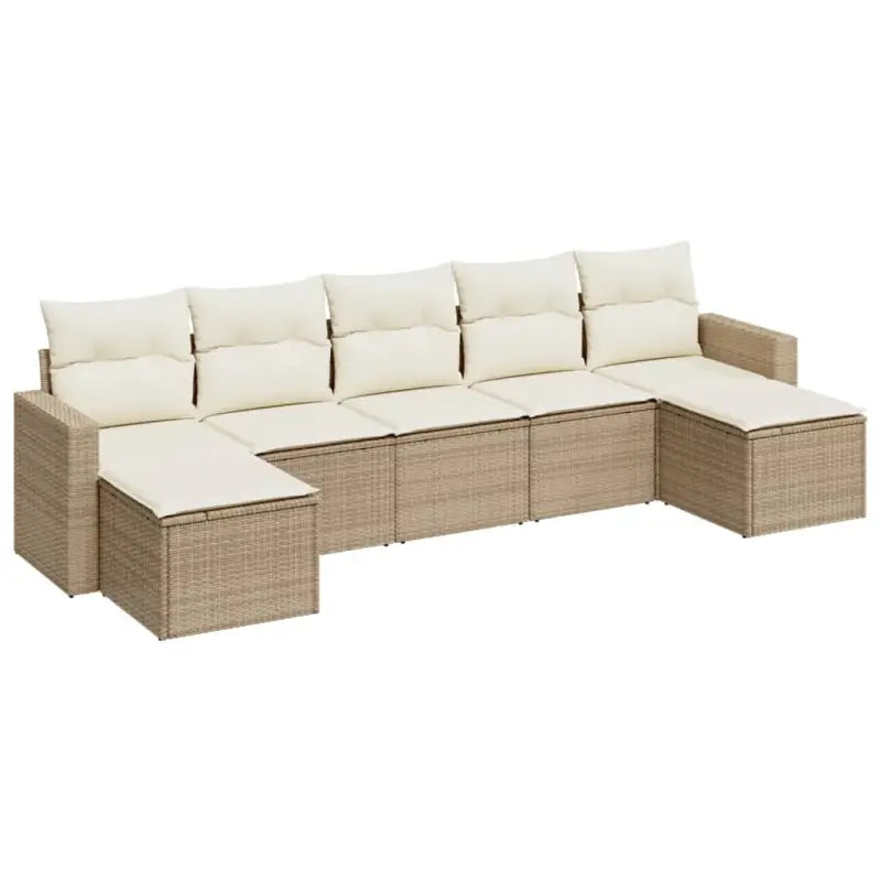 Lounge Tuinset van Gepoedercoat Staal in Beige Material met Afmetingen - Tuinsets