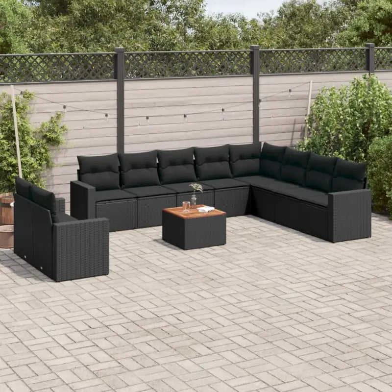 Lounge tuinset van gepoedercoat staal in zwart materiaal voor buitengebruik - Zwart - Tuinsets