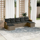 Lounge tuinset van gepoedercoat staal met beige materiaal voor buitengebruik - Grijs / Zonder tafel - Tuinsets