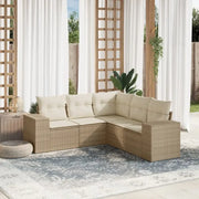 Lounge tuinset van gepoedercoat staal met beige materiaal en afmetingen - Tuinsets