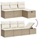 Lounge tuinset van gepoedercoat staal met beige materiaal en afmetingen - Tuinsets