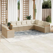 Lounge tuinset van gepoedercoat staal met beige materiaal en optimale afmetingen - Tuinsets