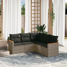 Lounge Tuinset van Gepoedercoat Staal met Beige Material - Grijs / Zonder tafel - Tuinsets