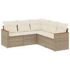 Lounge Tuinset van Gepoedercoat Staal met Beige Material - Tuinsets