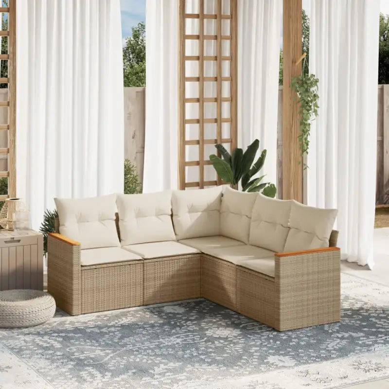 Lounge Tuinset van Gepoedercoat Staal met Beige Material - Beige / Zonder tafel - Tuinsets
