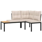 Lounge tuinset van gepoedercoat staal met comfortabele zitervaring - Tuinsets