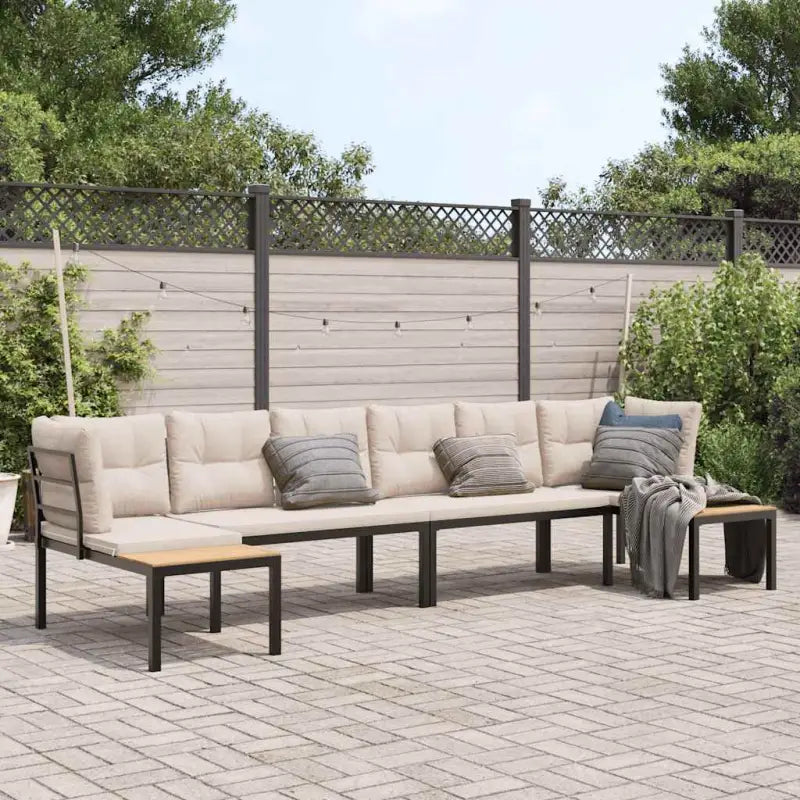 Lounge tuinset van gepoedercoat staal met comfortabele zitervaring - Tuinsets