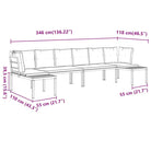 Lounge tuinset van gepoedercoat staal met comfortabele zitervaring - Tuinsets