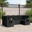 Lounge tuinset van gepoedercoat staal met waterdichte zak en afmetingen - Zwart - Tuinsets