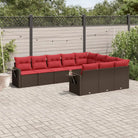 Lounge tuinset van gepoedercoat staal met waterdichte zak en veilige afmetingen - Bruin en rood / Zonder tafel