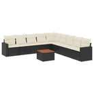 Lounge Tuinset van Gepoedercoat Staal met Zwart Materiaal - Tuinsets