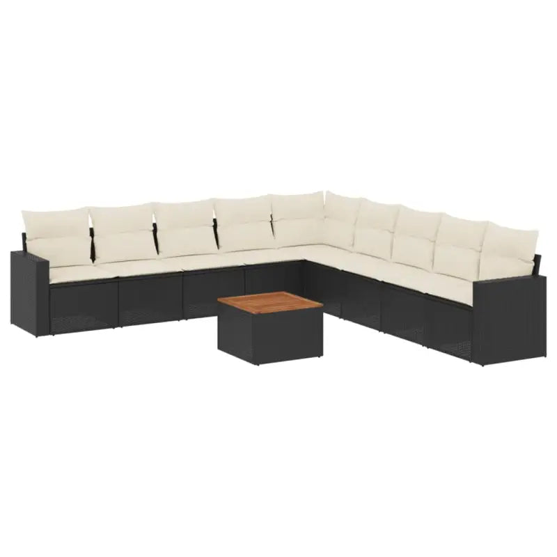 Lounge Tuinset van Gepoedercoat Staal met Zwart Materiaal - Tuinsets