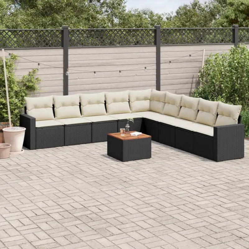 Lounge Tuinset van Gepoedercoat Staal met Zwart Materiaal - Tuinsets
