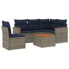 Lounge Tuinset van grijs materiaal en gepoedercoat staal - Tuinsets