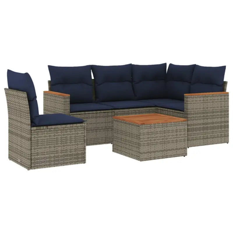 Lounge Tuinset van grijs materiaal en gepoedercoat staal - Tuinsets