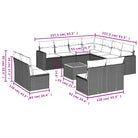 Lounge tuinset van grijs materiaal met gepoedercoat staal en afmetingen - Tuinsets