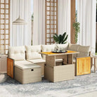Lounge tuinset van grijs materiaal met gepoedercoat staal en afmetingen - beige en crèmekleurig / zonder opbergruimte